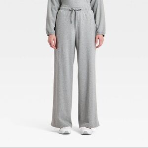 Women's Washed Jersey Wide Leg Pants - JoyLab™ Heathered Gray - XXS